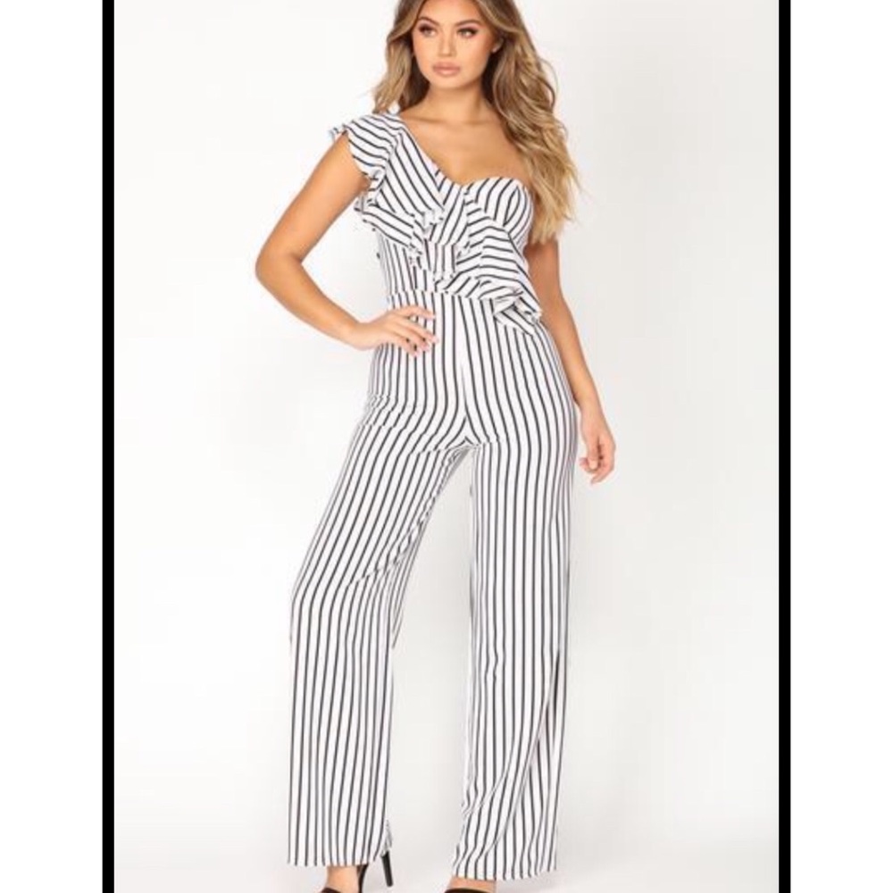Fashion Nova Stripes Jumpsuit